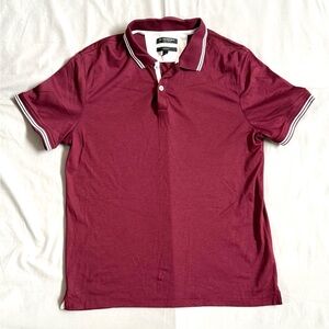 Banana Republic Maroon Polo Shirt with White Trim